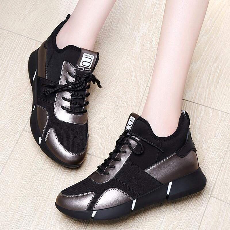 

Lace Up Sneakers, Gold