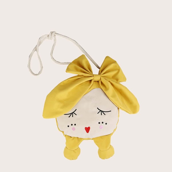 

Girls Cartoon Design Crossbody Bag, Yellow