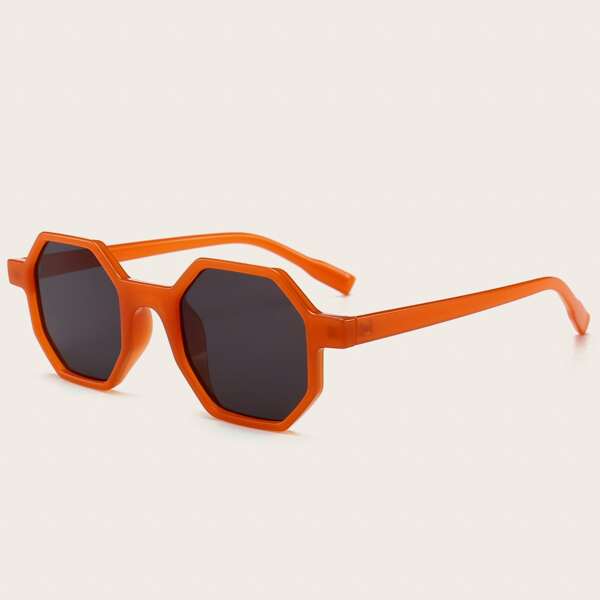 

Polygon Frame Sunglasses, Orange