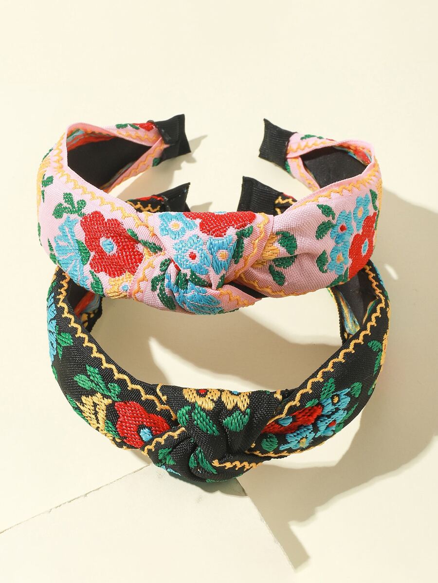 2 piezas aro de pelo con nudo - Multicolor - Ver 1