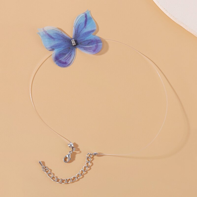 

Butterfly Decor Choker, Blue