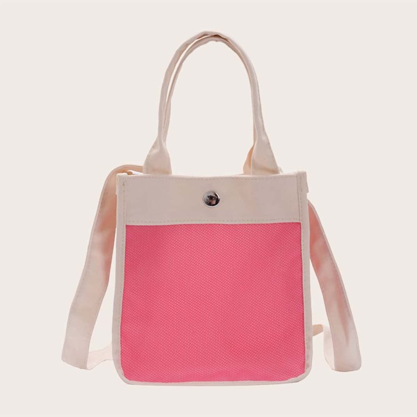 

Girls Two Tone Satchel Bag, Pink