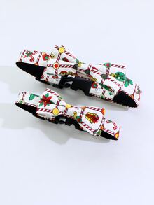1pc Christmas Cartoon Graphic Dog Collar - Multicolor - View 3