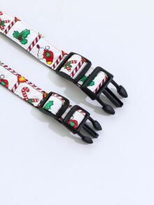 1pc Christmas Cartoon Graphic Dog Collar - Multicolor - View 4