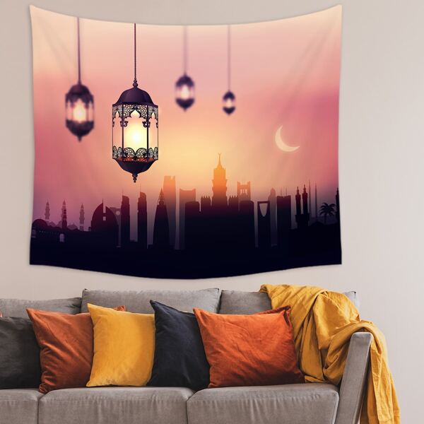 

Lantern Print Tapestry, Multicolor