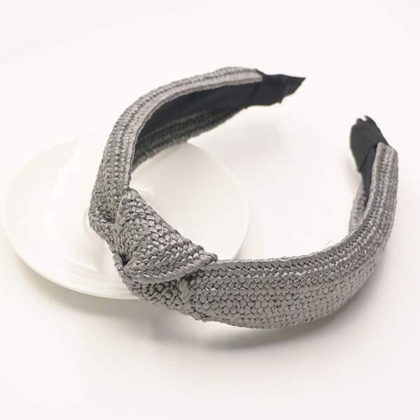 

Braided Knot Decor Hair Hoop, Grey