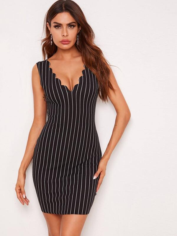 deep v bodycon dress