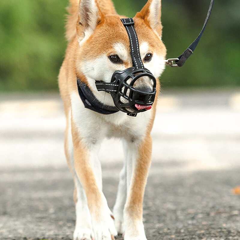 

1pc Basket Dog Muzzle, Black