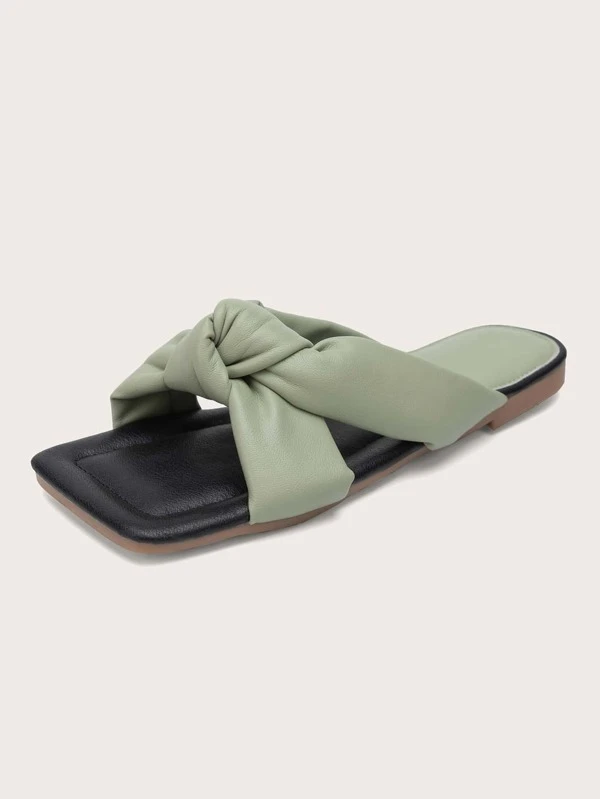wide fit green sandals