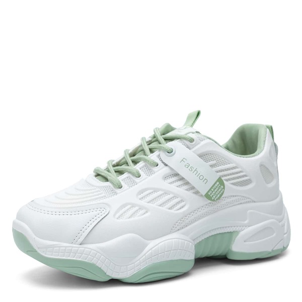 

Lace-up Front Mesh Panel Sneakers, White