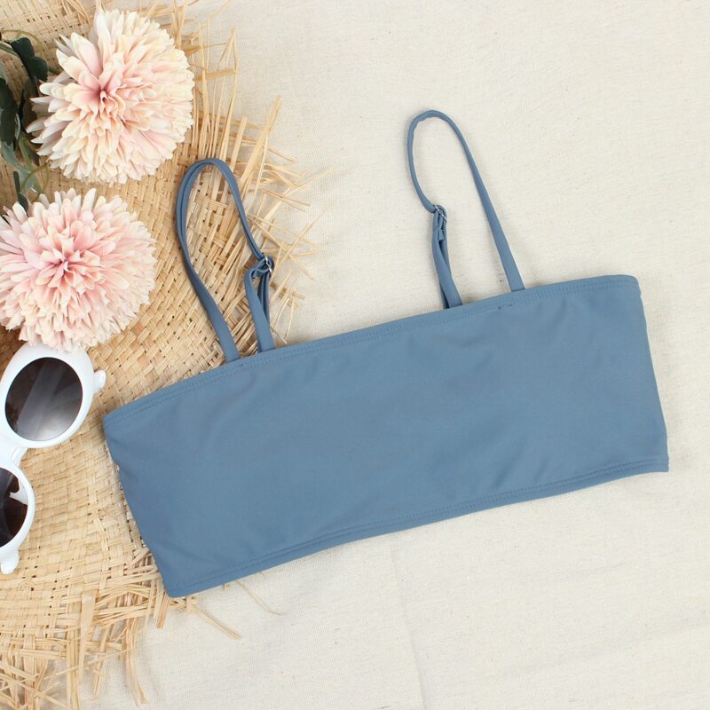 

Solid Bikini Top, Dusty blue