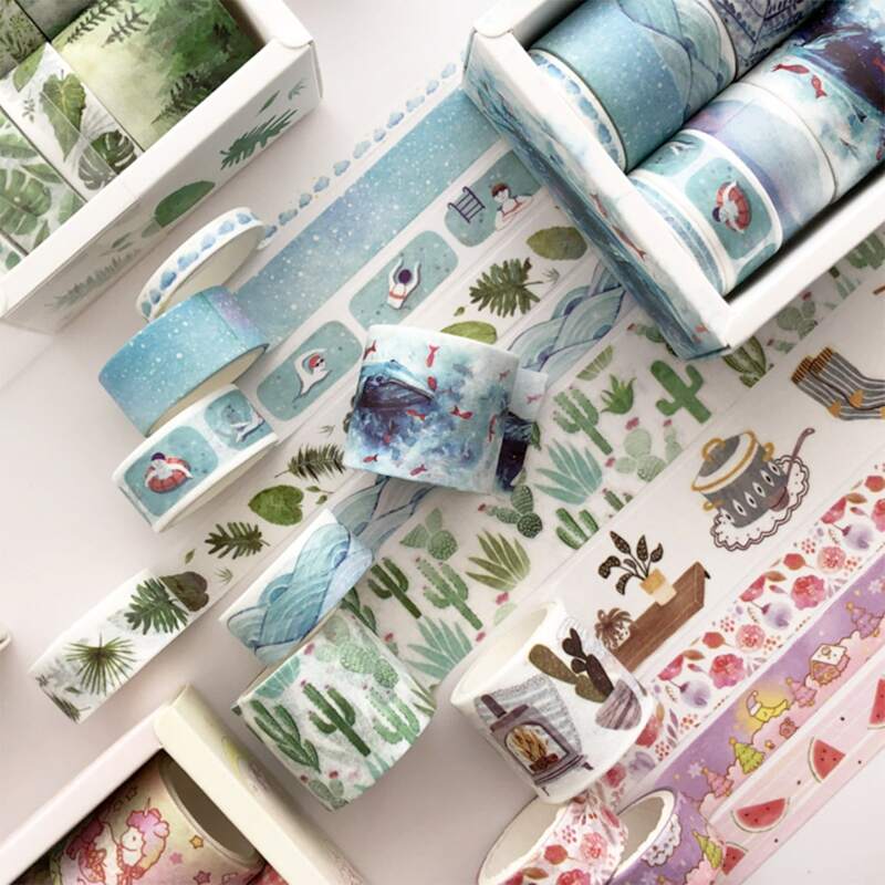 

8rolls DIY Decorative Tape, Multicolor