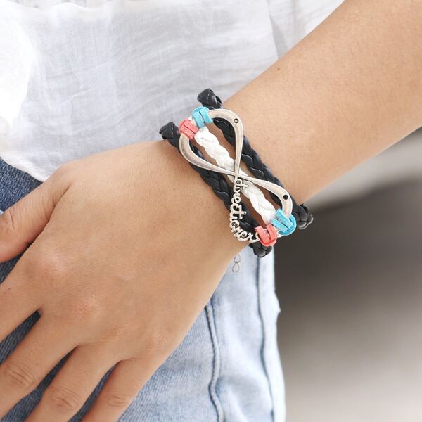 

Infinity Braided Layered Bracelet, Multicolor