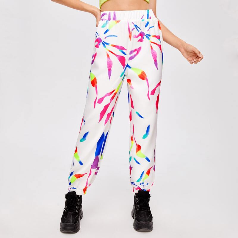 

Allover Print Joggers, Multicolor