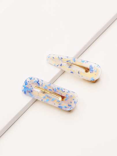 قطعتان من قصاصة الشعر بشكل الرسم الهندسي