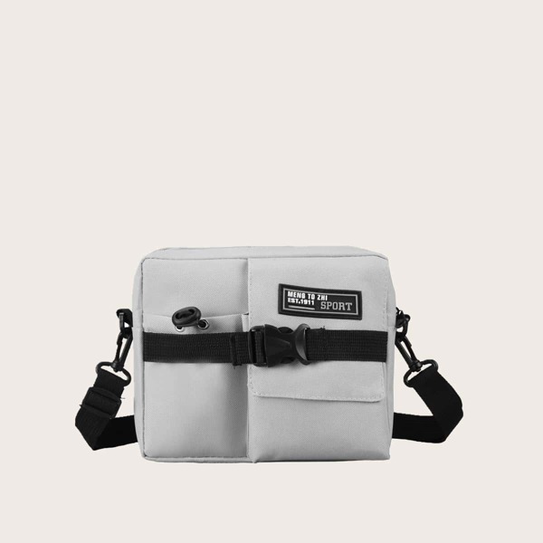 

Men Release Bucket Front Crossbody Bag, Grey