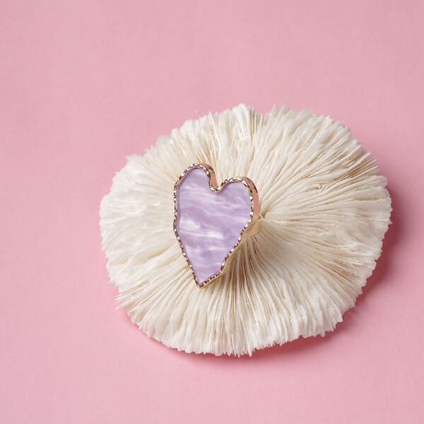 

1pc Heart Nail Palette, Purple