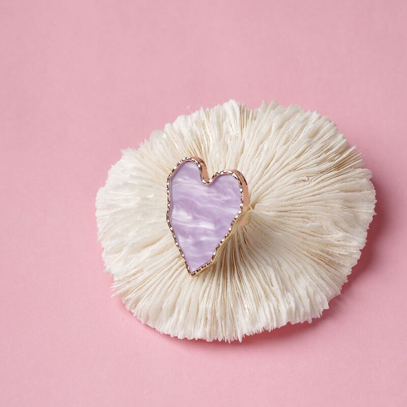 

1pc Heart Nail Palette, Purple