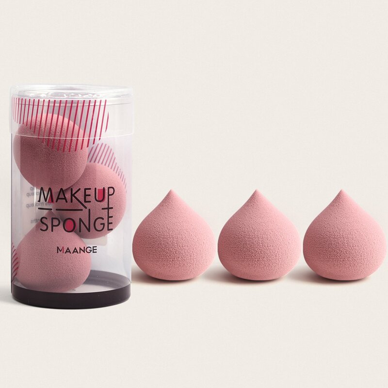 

3pcs Peach Shaped Sponge, Pink