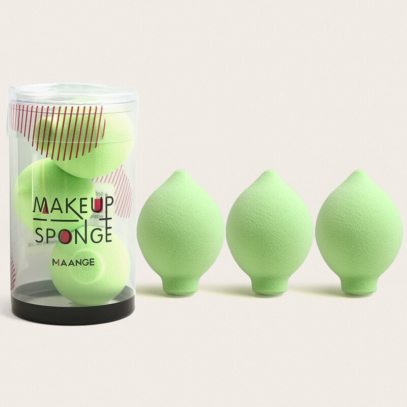 

3pcs Lime Shaped Sponge, Mint green