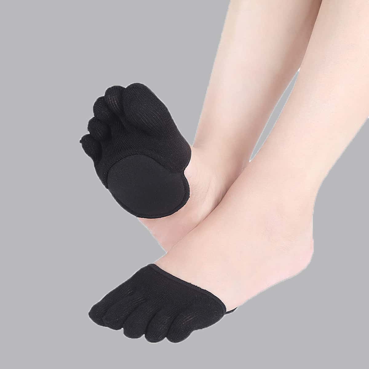 

1pc Invisible Toe Sock, Black