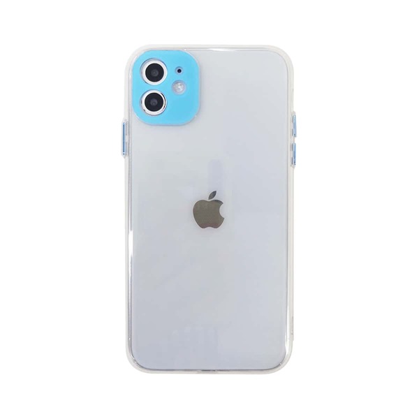 

1pc Clear iPhone Case, Blue clear
