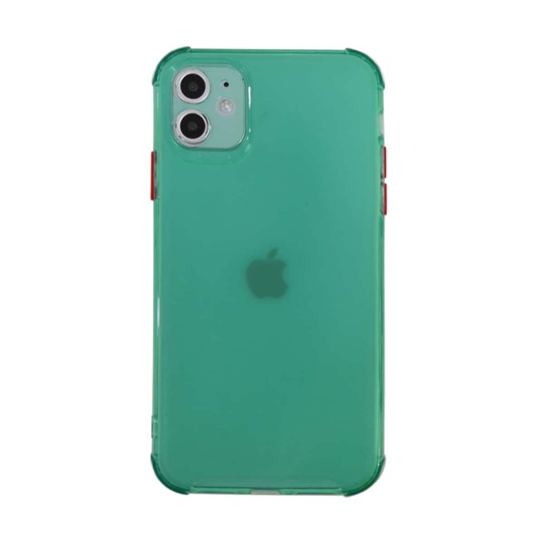 

1pc Clear iPhone Case, Green clear