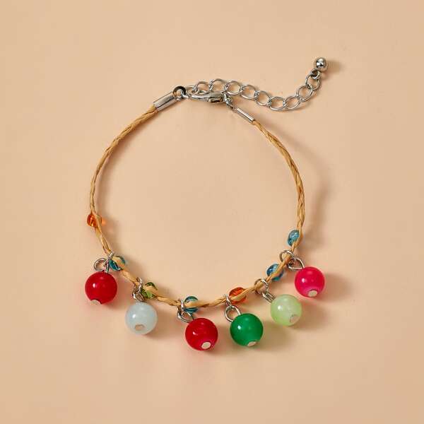 

Bead Braided Bracelet, Multicolor