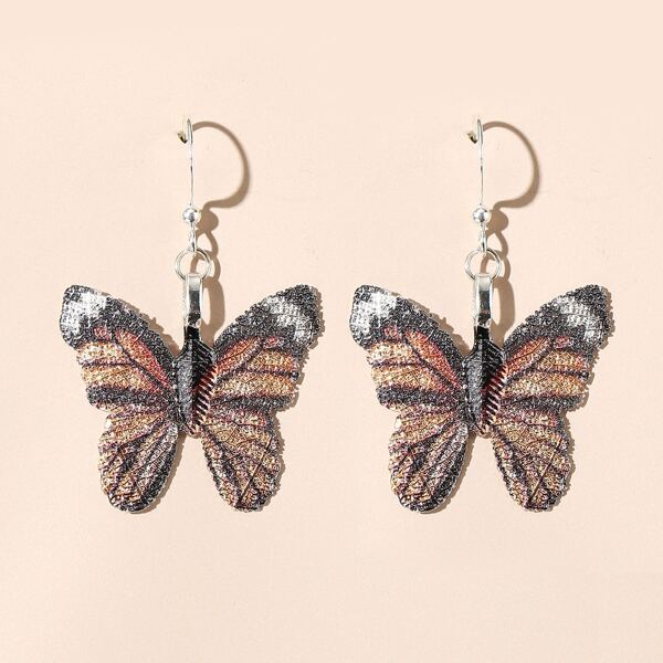 

Butterfly Decor Drop Earrings, Multicolor