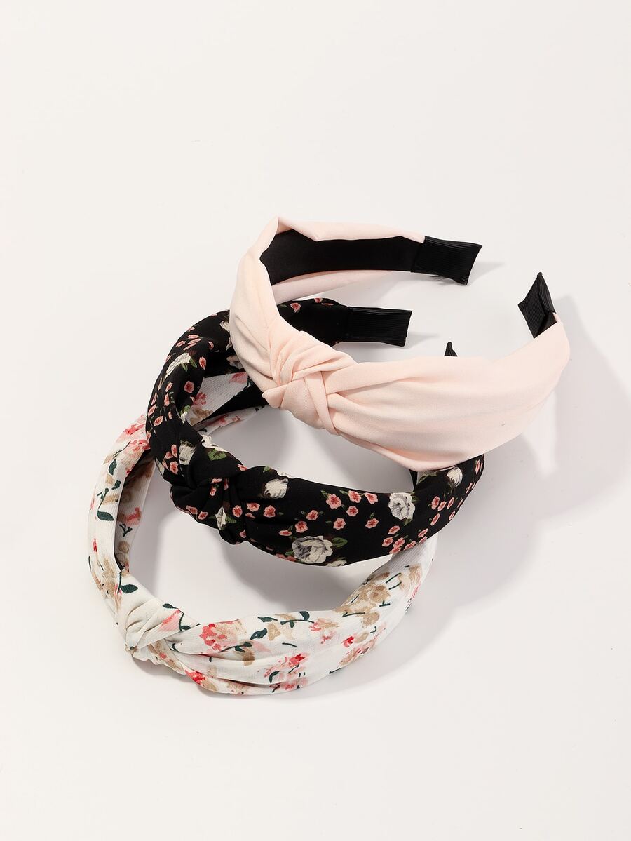3pcs Butterfly & Ditsy Floral Pattern Hair Hoop - Multicolor - View 1