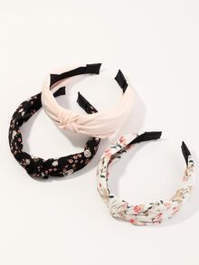 3pcs Butterfly & Ditsy Floral Pattern Hair Hoop - Multicolor - View 3