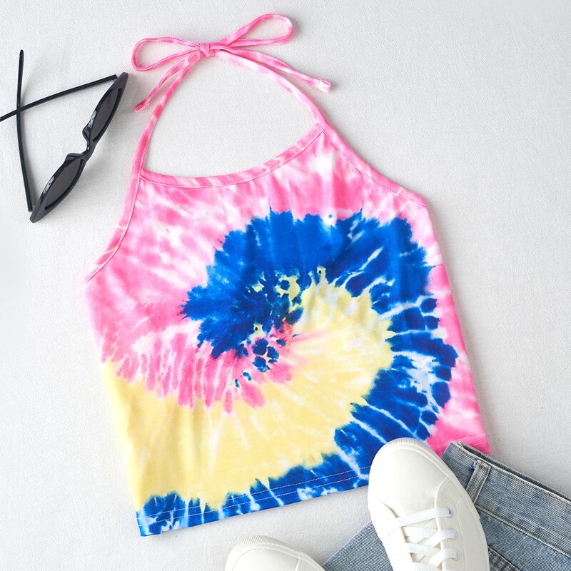 

Tie Dye Halter Top, Multicolor