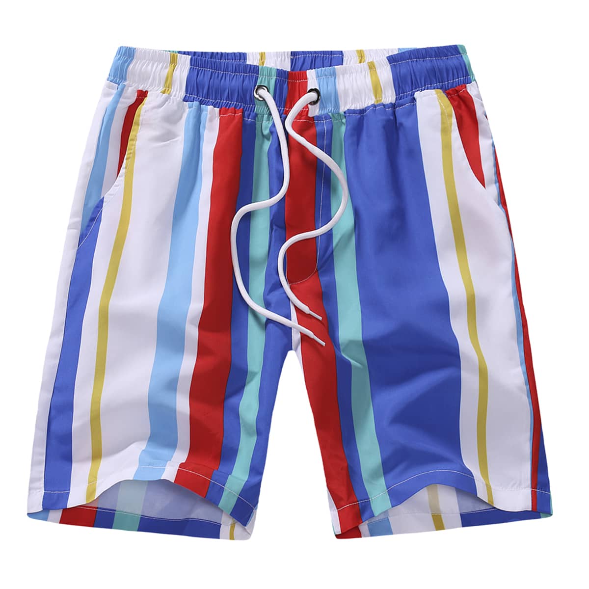 

Guys Colorful Striped Shorts, Multicolor