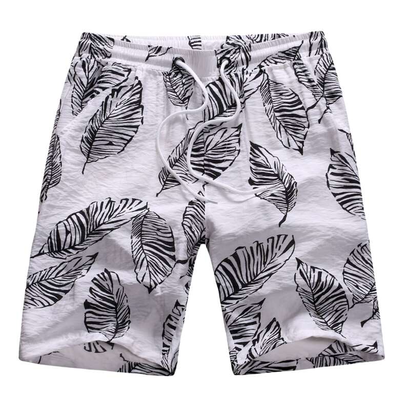 

Guys Tropical Shorts, Black and white