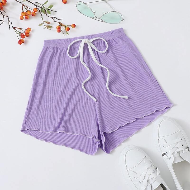 

Lettuce Trim Rib Sleep Bottom, Pastel lilac purple