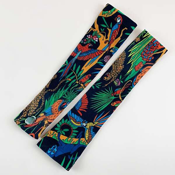

Men Animal Pattern Long Sleeve Hand Gloves, Multicolor