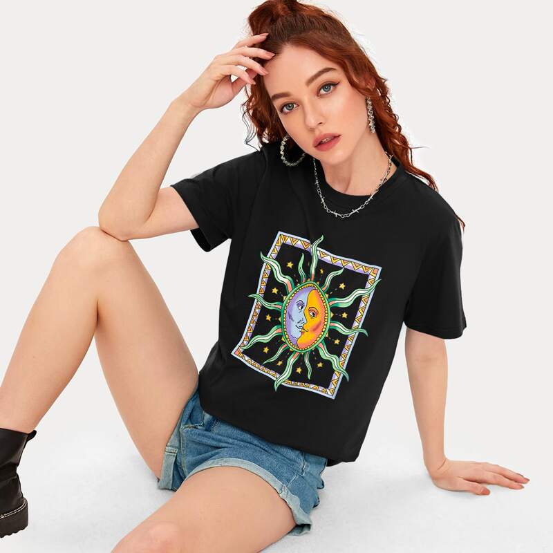 

Sun Graphic Tee, Black