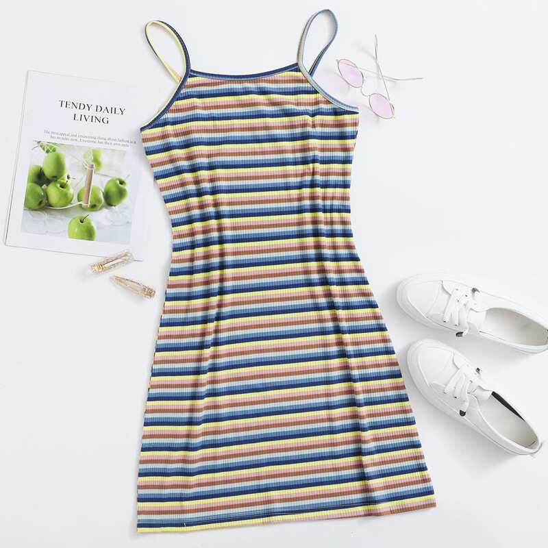 

Striped Cami Dress, Multicolor