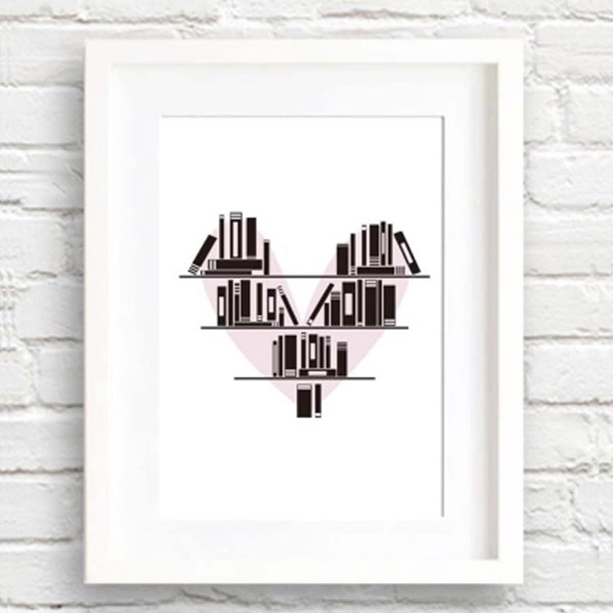 

Book Wall Painting Without Frame, Black and white