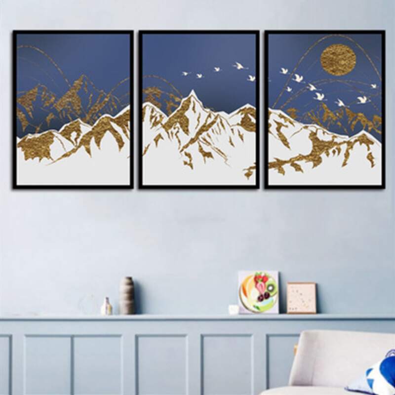 

1pc Mountain Wall Painting, Multicolor