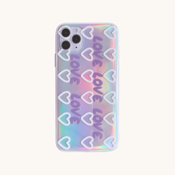 

1pc Love Letter Graphic iPhone Case, Multicolor
