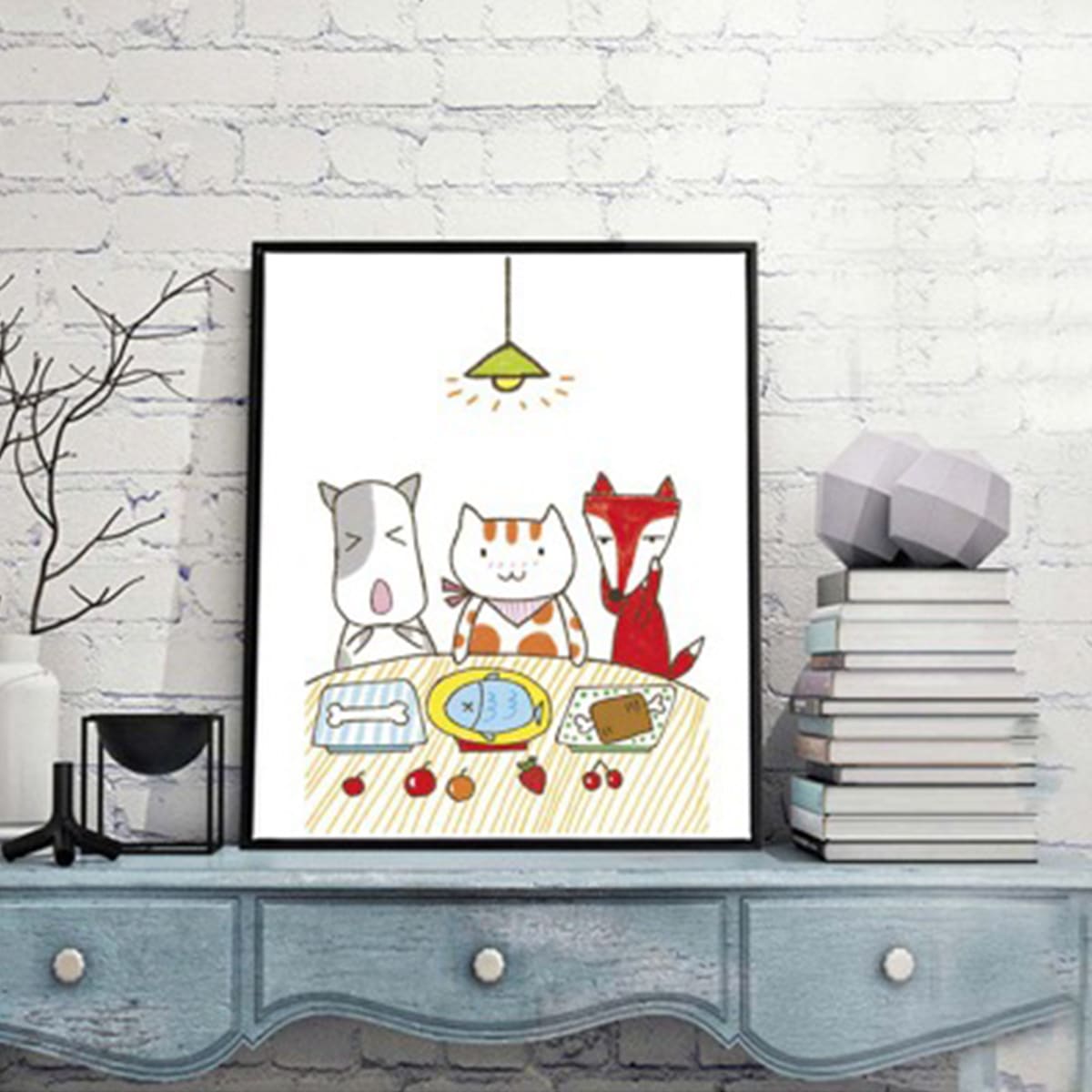 

1pc Cartoon Wall Painting Without Frame, Multicolor