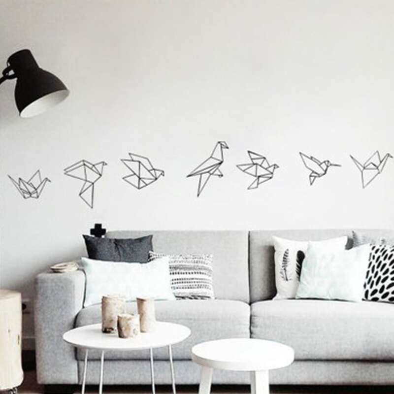 

Paper Crane Wall Sticker, Black