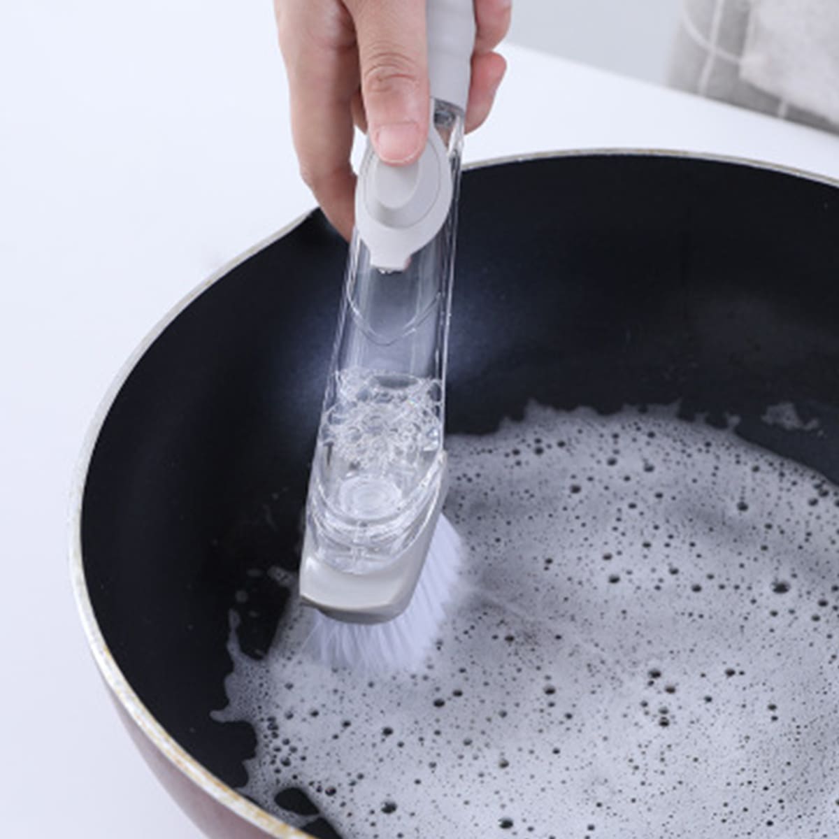 

1pc Long Handle Cleaning Brush, Grey