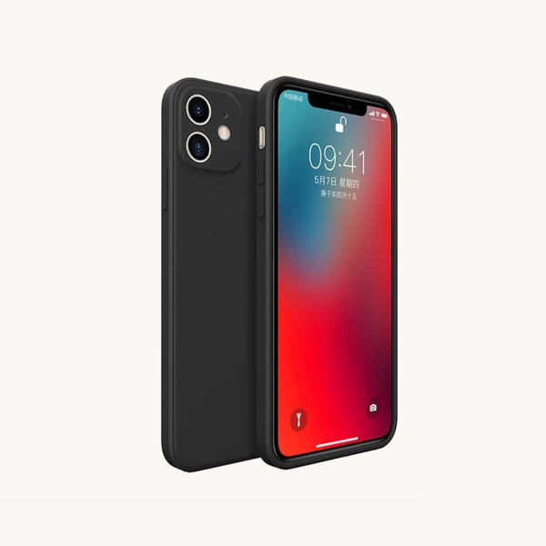 

Однотонный чехол для iPhone 1шт, Чёрный