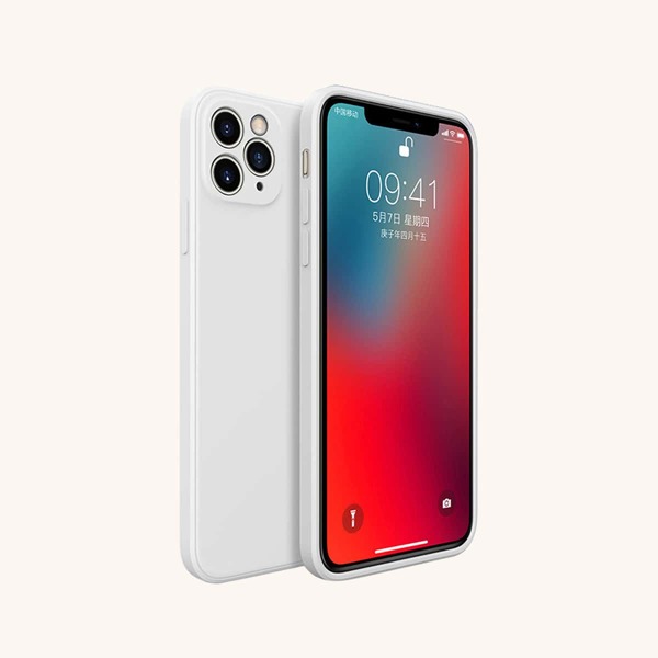 

Однотонный чехол для iPhone 1шт, Белый