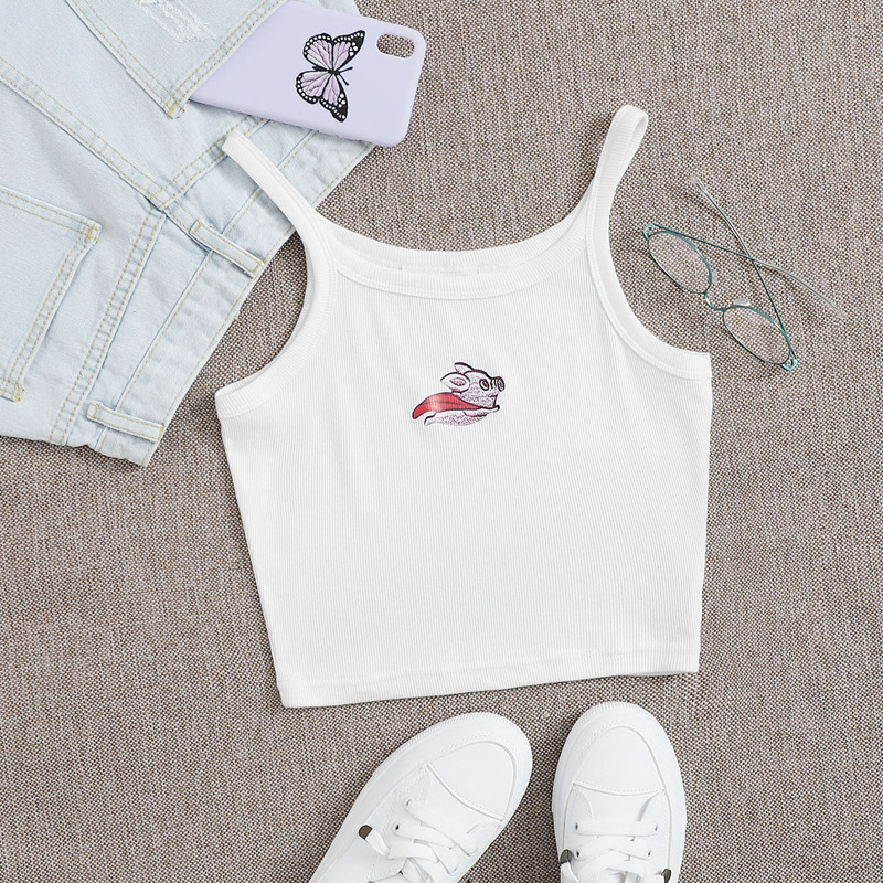 

Pig Print Cami, White