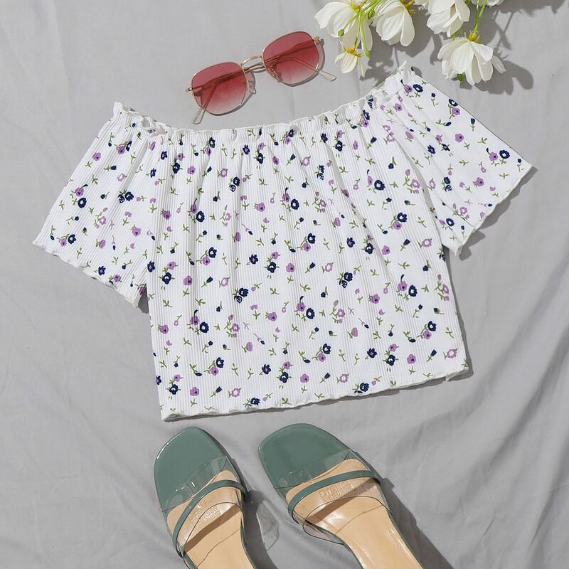 

Ditsy Floral Crop Top, Multicolor