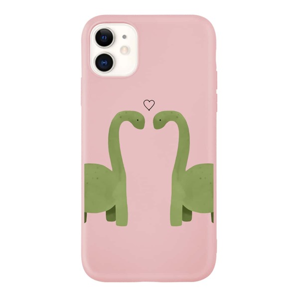 

1pc Cartoon Graphic iPhone Case, Pink