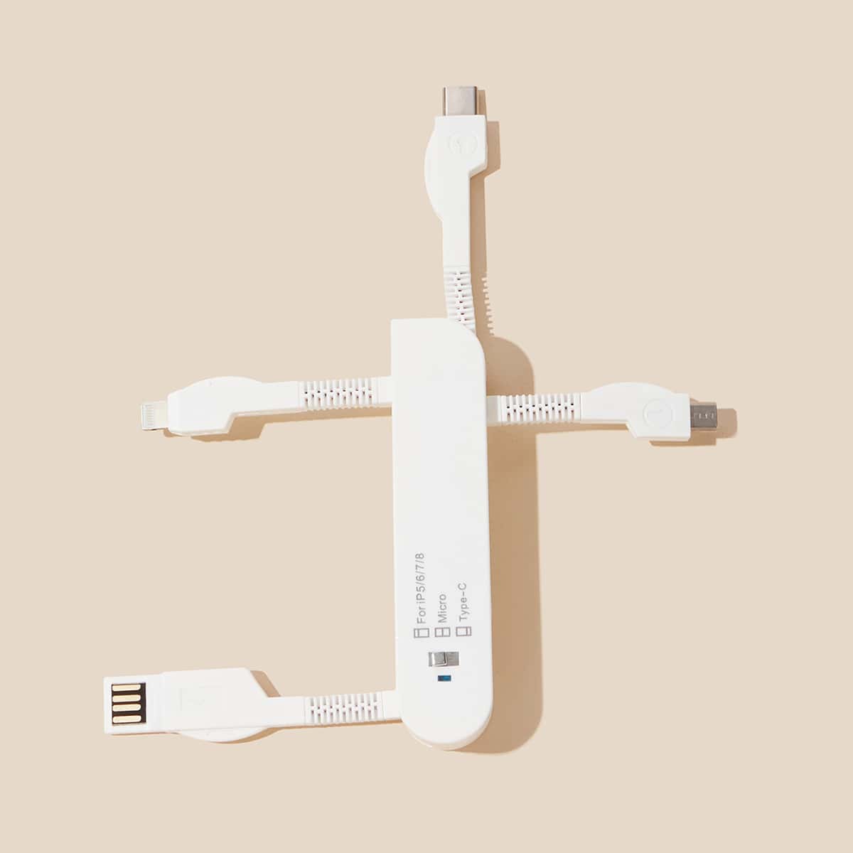 

4 In 1 Phone Data Cable, White